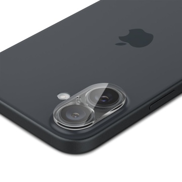 [Pachet 2x] Folie sticla camera iPhone 16 Plus Spigen Glas.tR Optik - Clear - Img 2