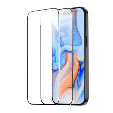 Pachet 2x] Folie sticla iPhone 15 Plus ESR Tempered Glass, Negru - Img 3