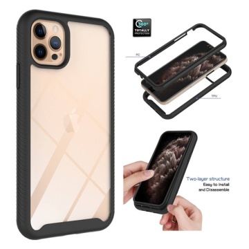Pachet 360° Husa + folie iPhone 12 Pro Max Techsuit Defense - Negru - Img 6