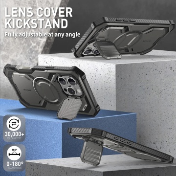 [Pachet 360°] Husa + folie iPhone 16 Pro I-Blason Armorbox - Gri Titan - Img 3