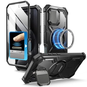 [Pachet 360°] Husa + folie iPhone 16 Pro I-Blason Armorbox - Negru - Img 1