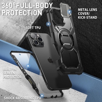 [Pachet 360°] Husa + folie iPhone 16 Pro I-Blason Armorbox - Verde - Img 4