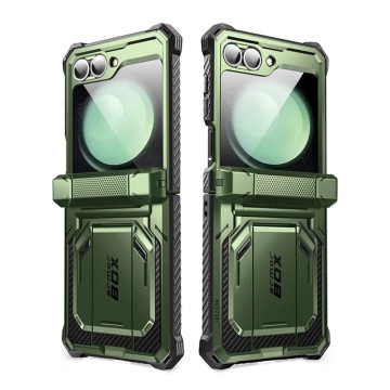 [Pachet 360°] Husa + folie Samsung Galaxy Z Flip6 I-Blason Armorbox - Verde - Img 2