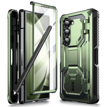 [Pachet 360°] Husa + folie Samsung Galaxy Z Fold6 I-Blason Armorbox - Verde - Img 2