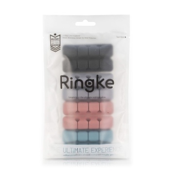 [Pachet 4x] Organizator cabluri Ringke Silicone Assorted Colors Autoadeziv Birou - ACOR0001 - Multicolour - Img 8