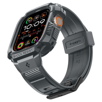 [Pachet husa + curea] Apple Watch Ultra 2 Spigen Rugged Armor Pro - Gri - Img 4