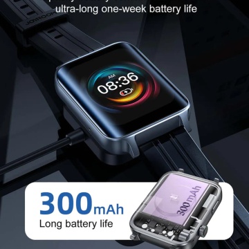 SmartWatch (JR-FT6) - 1.85", Bluetooth 5.3, Answer/Make Calls, 107+ Sports Modes, IP68, 300mAh - Negru - Img 3