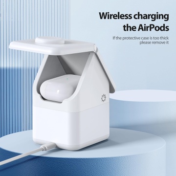 Statie de incarcare Duzzona (W20) - pentru iPhone, Apple Watch și AirPods, 15 W, cu lumină LED - roz - Img 7
