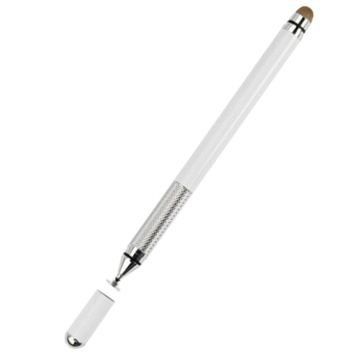 Stylus Pen Techsuit, Universal, Android, iOS, Aluminiu, JC03 - Alb - Img 2