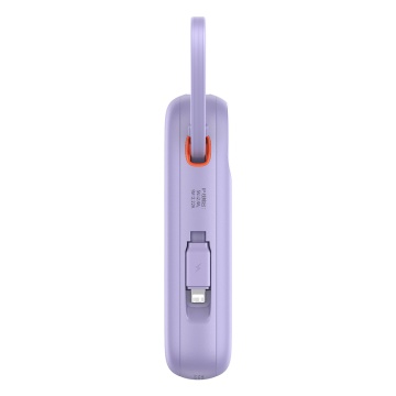 Acumulator Extern 2x Lightning, 3x Type-C, 2x USB, 22.5W, 10000mAh + Cablu Type-C, 30cm - Baseus Qpow Pro+ (P10055003513-00) - Purple - Img 5