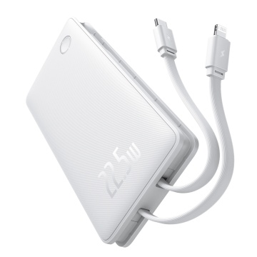 Acumulator Extern USB, Type-C, Cablu Dual USB-C, Lightning, 22.5W, 10000mAh - Baseus Airpow Air Lite (P10067501213-00) - White - Img 4