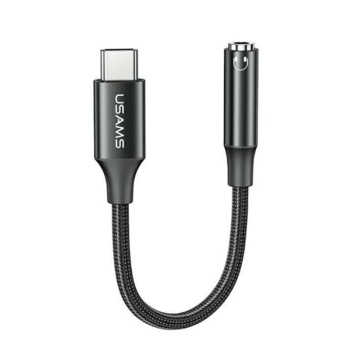 Adaptor audio DAC tip C la auxiliar 3.5mm Usams AU16, US-SJ599 - Negru - Img 1