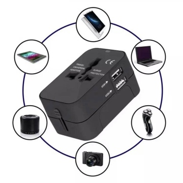 Adaptor priza EU la US, UK, AUS, 2 x USB, Techsuit, HHT202 - Alb - Img 4