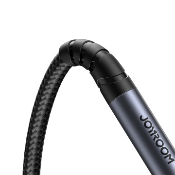 Cablu Audio JoyRoom Seria de transfer audio (SY-A09) - Mufa 3,5 mm Mascul la Mufa 3,5 mm Femeie, 1,2 m - Negru - Img 6