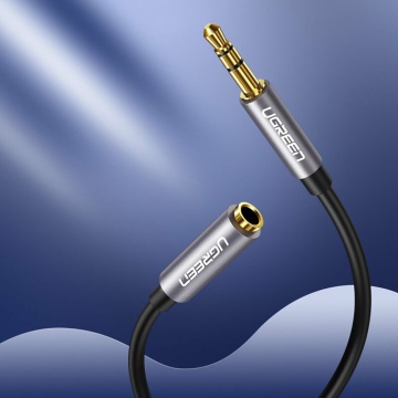 Cablu audio prelungitor Jack 3.5mm 1m Ugreen, 10592 - Argintiu - Img 4