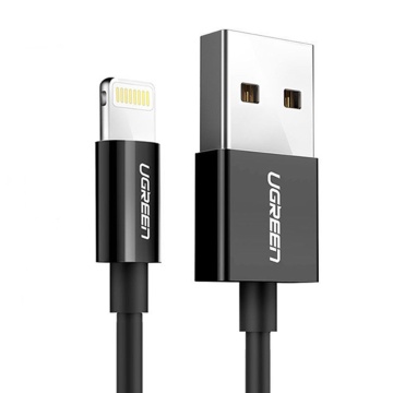Cablu de date Apple MFI Lightning Ugreen, 2m, 2.4A, 80823 Negru - Img 1