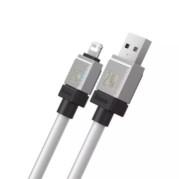 Cablu de date USB la Lightning Baseus, 2.4A, 2m, CAKW000502 - Alb - Img 5