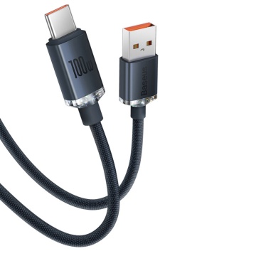 Cablu de date USB la tip C Baseus 100W, 2m, CAJY000501 - Negru - Img 3