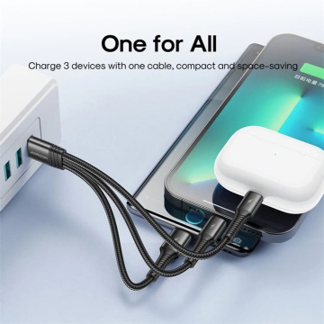 Cablu iPhone, 2xtip C JoyRoom, 3.5A, 0.15m, negru, S-01530G10 - Img 3