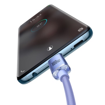 Cablu laptop Fast Charging tip C Baseus 100W, 2m, CAJY000705 - Violet - Img 4