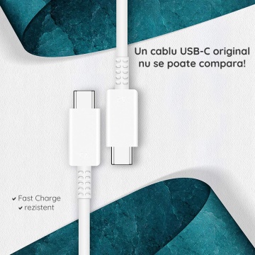 Cablu Samsung Fast Charging Type-C PD100W, 5A, 1m, EP-DN975BWEGWW - Alb - Img 5