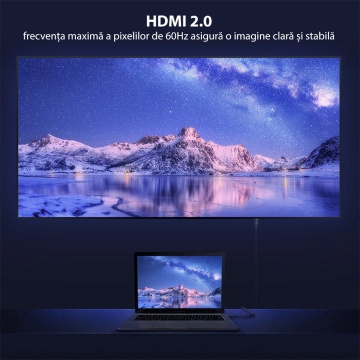 Cablu Video Baseus - Cafule (CADKLF-G01) - HDMI la HDMI, 4K, 3m - Negru - Img 7