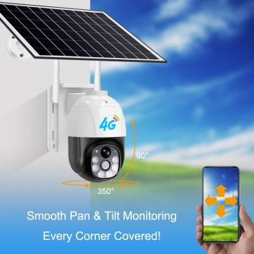Camera de supraveghere cu panou solar Techsuit, full HD - Alb - Img 2
