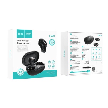 Casti Hoco wireless Melody (EW11) - TWS cu Bluetooth 5.1 - Negru - Img 7