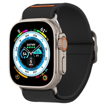 Curea Apple Watch 1/2/3/4/5/6/7/8/9/10/SE/SE 2/Ultra/Ultra 2 (42/44/45/46/49mm) Spigen Fit Lite Ultra - Negru - Img 1