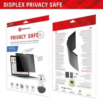 Folie premium Laptop Universala 13.3", 16:10 Displex Laptop Privacy Safe - Negru - Img 5