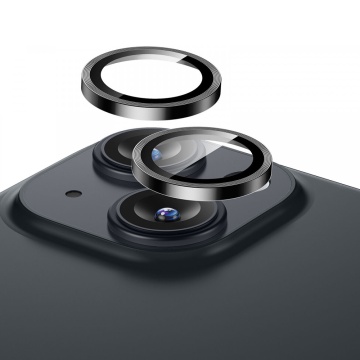Folie sticla camera iPhone 15 Plus ESR Armorite Camera Lens Protectors, Negru - Img 2
