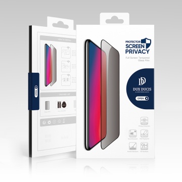 Folie sticla iPhone 15 Plus Dux Ducis Tempered Glass Privacy, Negru - Img 5