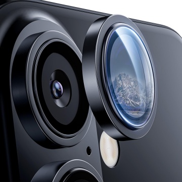Folie sticla iPhone 16 Plus Lito S+ Camera Protector - Negru - Img 1