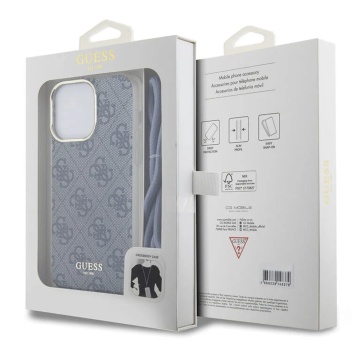 Husa Guess Crossbody Cord 4G Print iPhone 15 Pro GUHCP15LHC4SEB - Albastru - Img 5