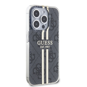 Husa Guess Hardcase IML 4G Gold Stripe iPhone 15 Pro GUHCP15LH4PSEGK- Negru - Img 2