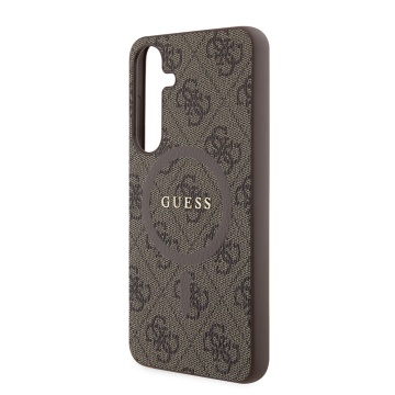 Husa Guess Samsung Galaxy S24 Plus 4G Collection Leather MagSafe, GUHMS24MG4GFRW - Maro - Img 7
