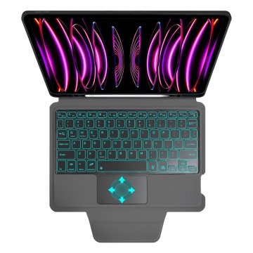 Husa iPad Pro 11 (2018 / 2020 / 2021 / 2022) -Techsuit - KeyTab Pro (cu tastatură fără fir RGB/suport stilou) - Negru (Copy 11) - Img 6