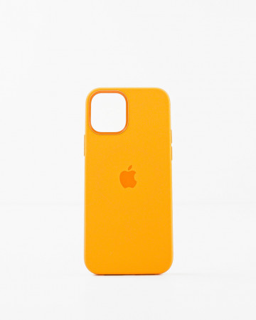 Husa Iphone 12 din silicon Portocaliu 2 MagSafe - Img 1