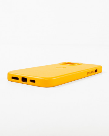 Husa Iphone 12 Pro Max din piele naturala Galbena MagSafe - Img 2
