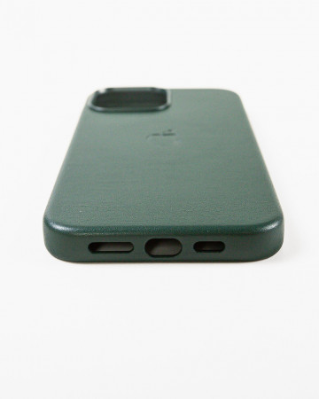 Husa Iphone 13 Pro Max din piele naturala Verde MagSafe - Img 3