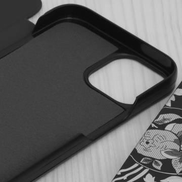 Husa iPhone 14 Eco Leather View flip tip carte, Black - Img 3