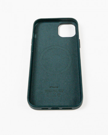 Husa Iphone 14 Plus din piele naturala Verde MagSafe - Img 5
