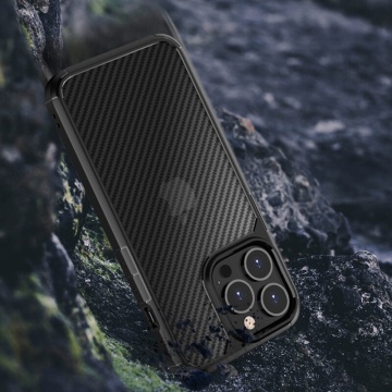 Husa Iphone 14 Pro Max din Fibra de Carbon, Negru - Img 6