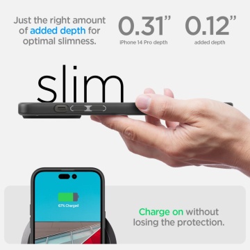 Husa Iphone 14 Pro Spigen - Ultra Hybrid, Matte Black - Img 7