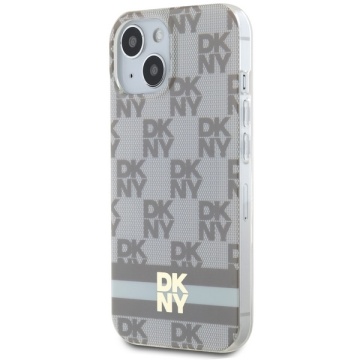 Husa iPhone 15 - DKNY IML Checkered Mono Pattern & Printed Stripes MagSafe (DKHMP15SHCPTSE) - Beige - Img 3