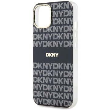 Husa iPhone 15 Plus - DKNY IML Mono & Stripe MagSafe (DKHMP15MHRHSEK) - Black - Img 5