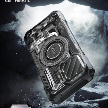 Husa iPhone 15 Pro Max Supcase Unicorn Beetle XT MagSafe - Negru Circuit - Img 2