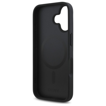 Husa iPhone 16 - DKNY Leather Hardcase Repeat Pattern Stack Logo MagSafe (DKHMP16SPSHRPSK) - Black - Img 5