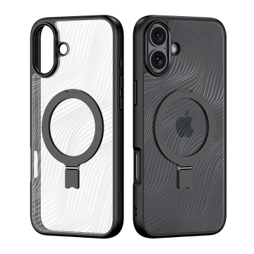 Husa iPhone 16 Plus Dux Ducis Aimo MagSafe Magnetic Stand - Negru - Img 2
