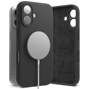 Husa iPhone 16 Plus Ringke Silicone Magnetic MagSafe - Negru - Img 3